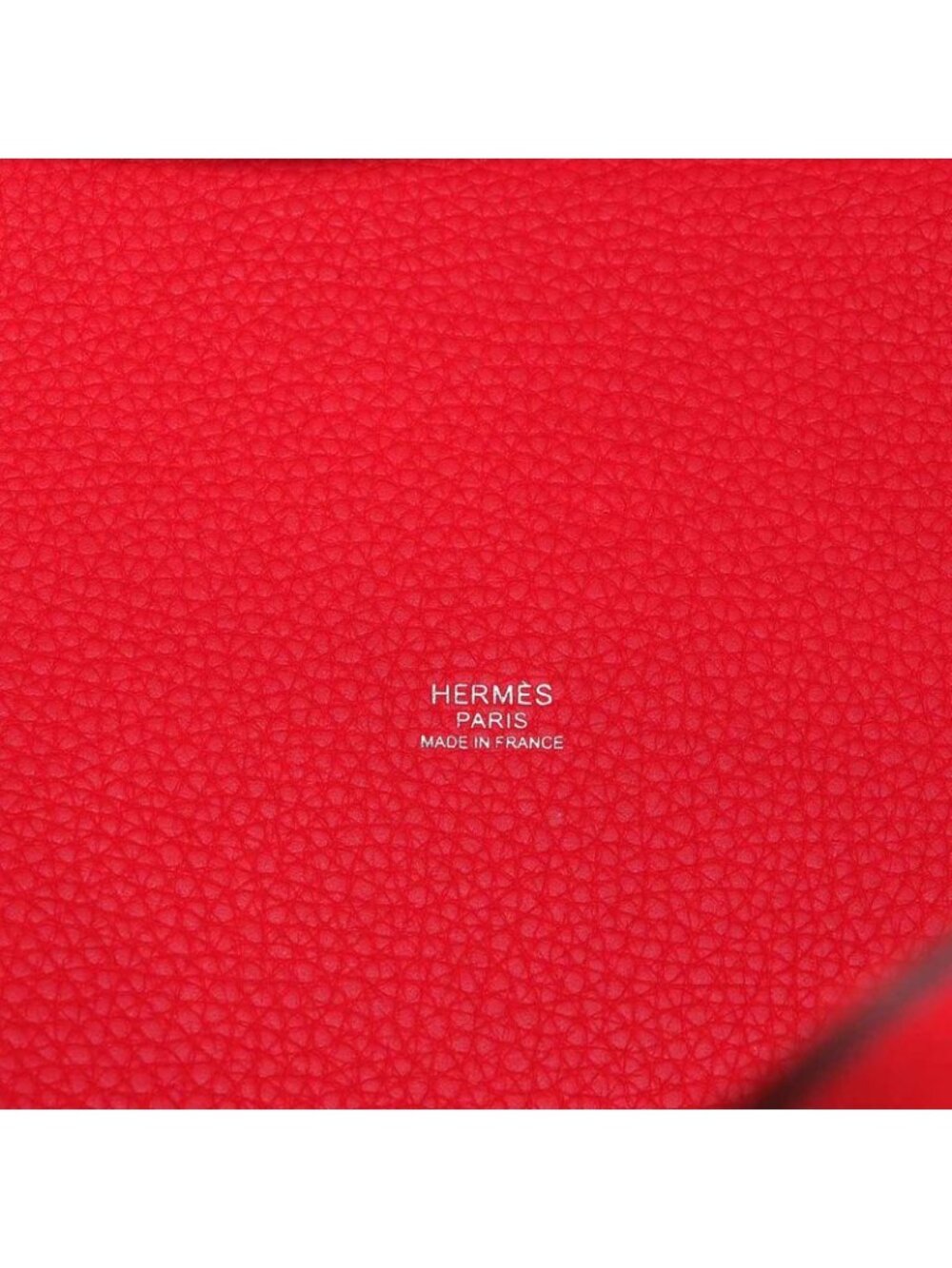 Hermes Picotin Lock Hand Bag Taurillon Clemence Rouge Tomato Silver - Picture 7 of 9